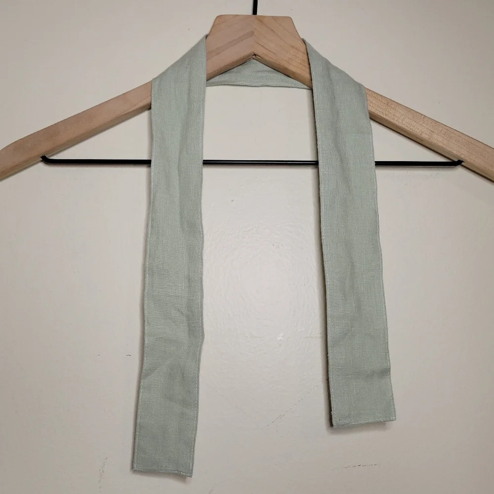 Sleeper 100% linen hair ribbon sage green